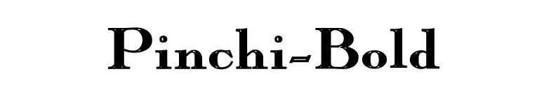 Pinchi-Bold font preview