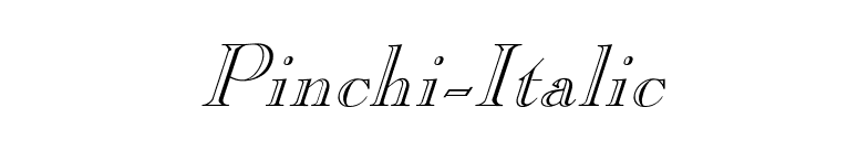 Pinchi-Italic font preview