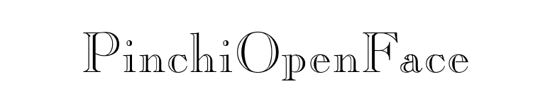 PinchiOpenFace font preview