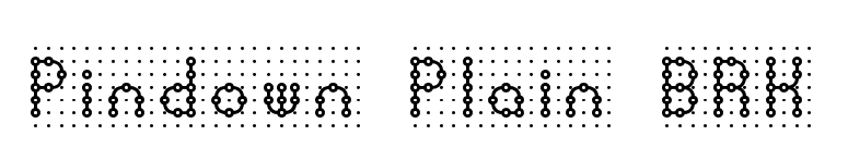 Pindown Plain BRK font preview