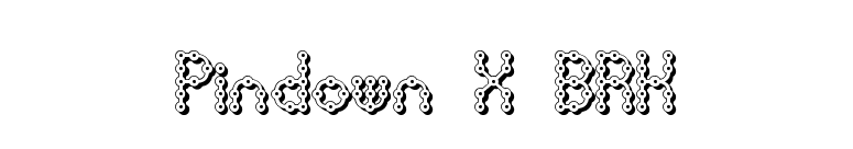 Pindown X BRK font preview