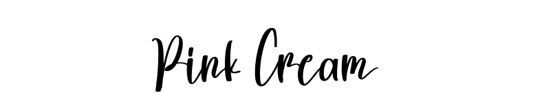 Pink Cream font preview