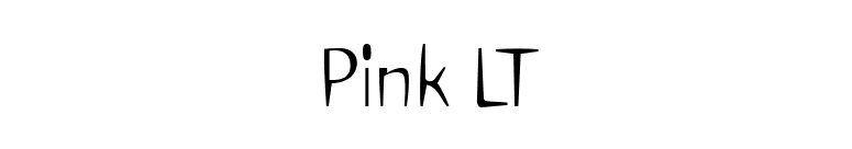 Pink LT font preview