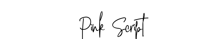 Pink Script font preview