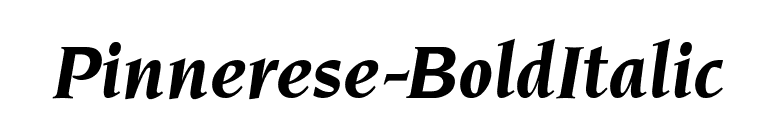 Pinnerese-BoldItalic font preview
