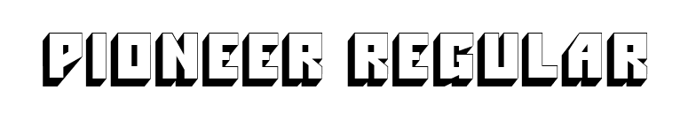 Pioneer Regular font preview