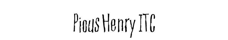 Pious Henry ITC font preview