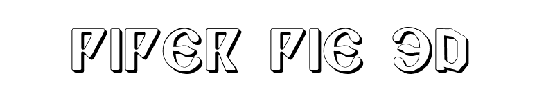 Piper Pie 3D font preview