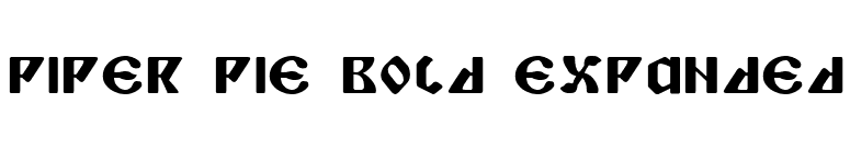 Piper Pie Bold Expanded font preview