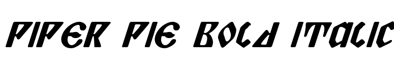 Piper Pie Bold Italic font preview