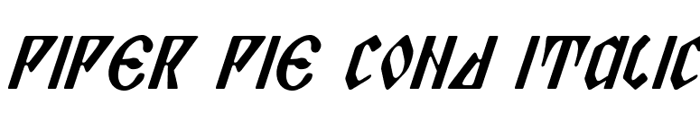 Piper Pie Cond Italic font preview