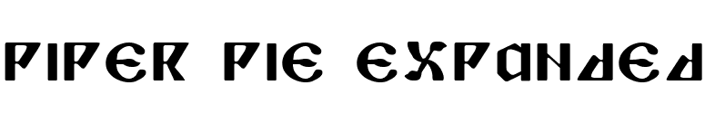 Piper Pie Expanded font preview