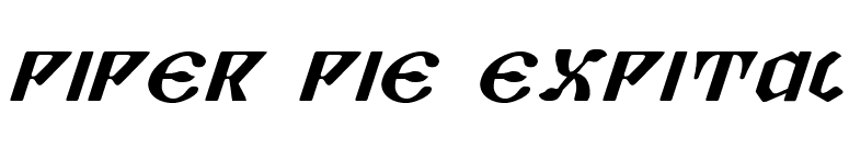 Piper Pie ExpItal font preview