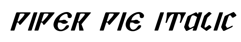 Piper Pie Italic font preview