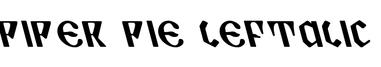 Piper Pie Leftalic font preview