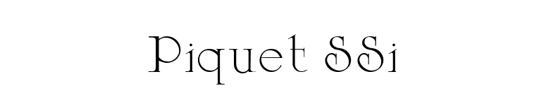 Piquet SSi font preview