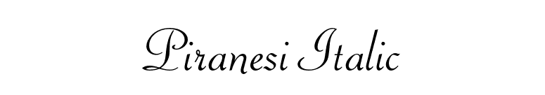 Piranesi Italic font preview