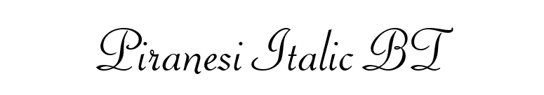 Piranesi Italic BT font preview