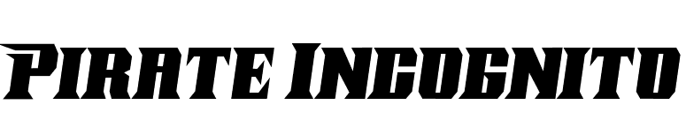 Pirate Incognito font preview