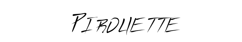 Pirouette font preview