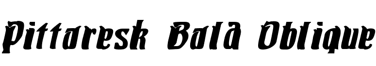 Pittoresk Bold Oblique font preview