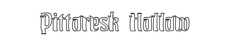 Pittoresk Hollow font preview