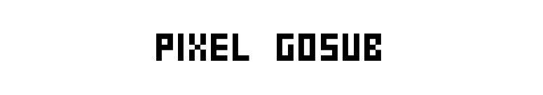 Pixel Gosub font preview