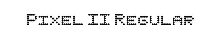 Pixel II Regular font preview