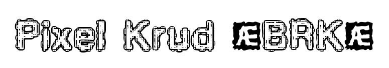 Pixel Krud (BRK) font preview