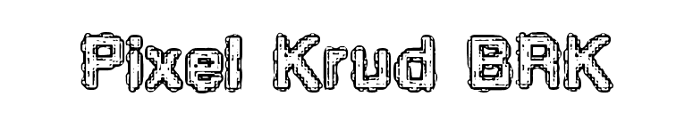 Pixel Krud BRK font preview