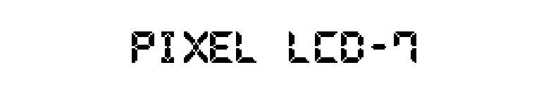 Pixel LCD-7 font preview