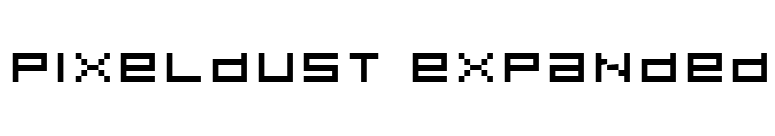 Pixeldust Expanded font preview