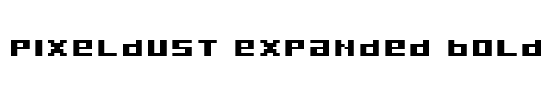 Pixeldust Expanded Bold font preview