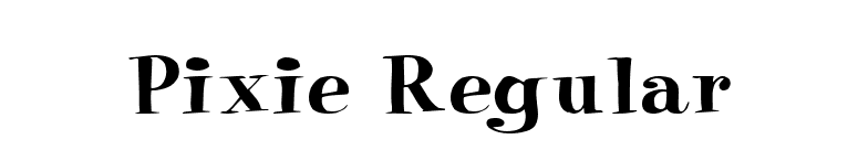 Pixie Regular font preview