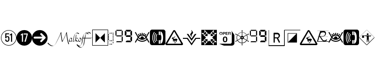 PIXymbolsDingbatsBold font preview
