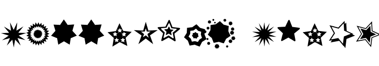 PizzaDude Stars font preview