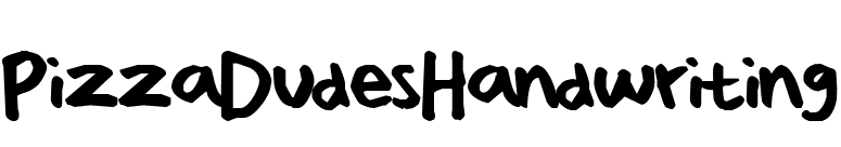 PizzaDudesHandwriting font preview