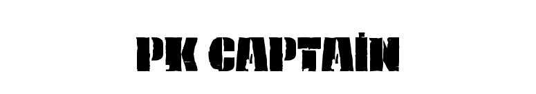 PK Captain font preview