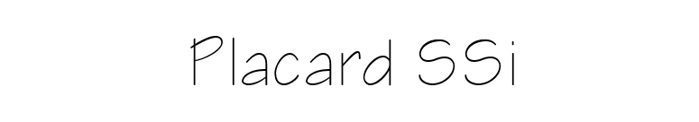 Placard SSi font preview