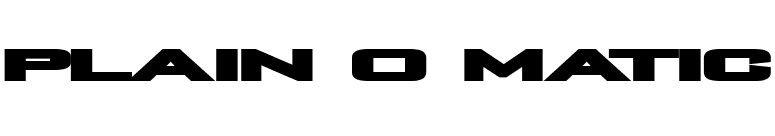 Plain O Matic font preview