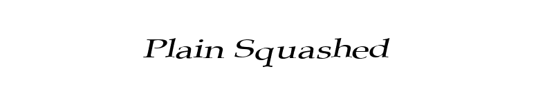 Plain Squashed font preview