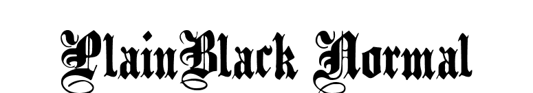 PlainBlack Normal font preview