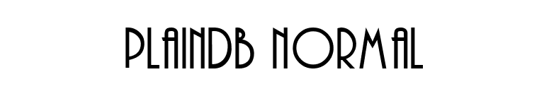 PlainDB Normal font preview