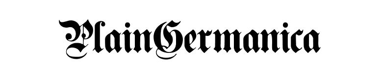 PlainGermanica font preview