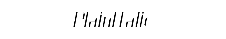 PlainItalic font preview