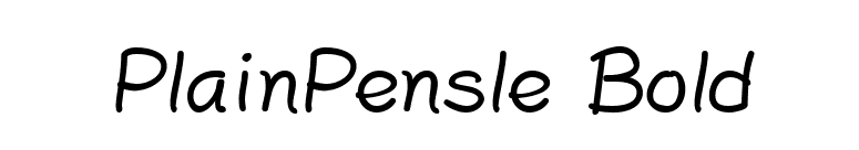 PlainPensle Bold font preview
