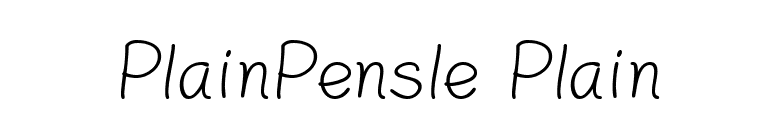 PlainPensle Plain font preview