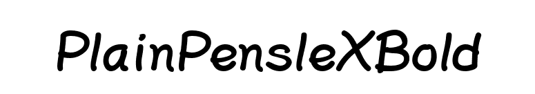 PlainPensleXBold font preview