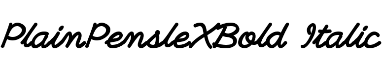 PlainPensleXBold Italic font preview