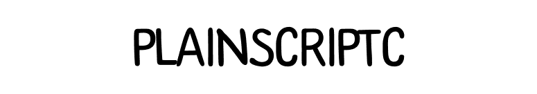 PlainScriptC font preview